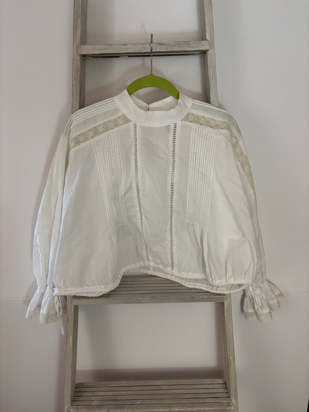 White Lace-Trim Blouse, Divided, 90’s, romantic, bohemian